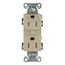 Hubbell Wiring Device-Kellems Straight Blade Receptacle, 5-15R, 15 A, 125V AC, 2 Pole, 3 Wire, Flush Mount, Grounded BR15LATR - alternate 2